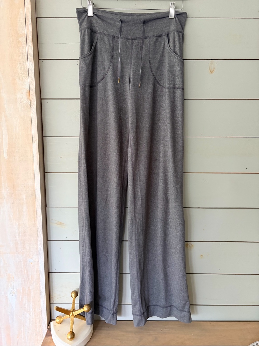 Lululemon Charcoal Grey Wide Leg Yoga Lounge Pants 34” Inseam